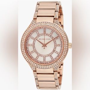 Michael Kors Women's Kerry Rose Gold-Tone Watch MK3313. New battery. Worn once.